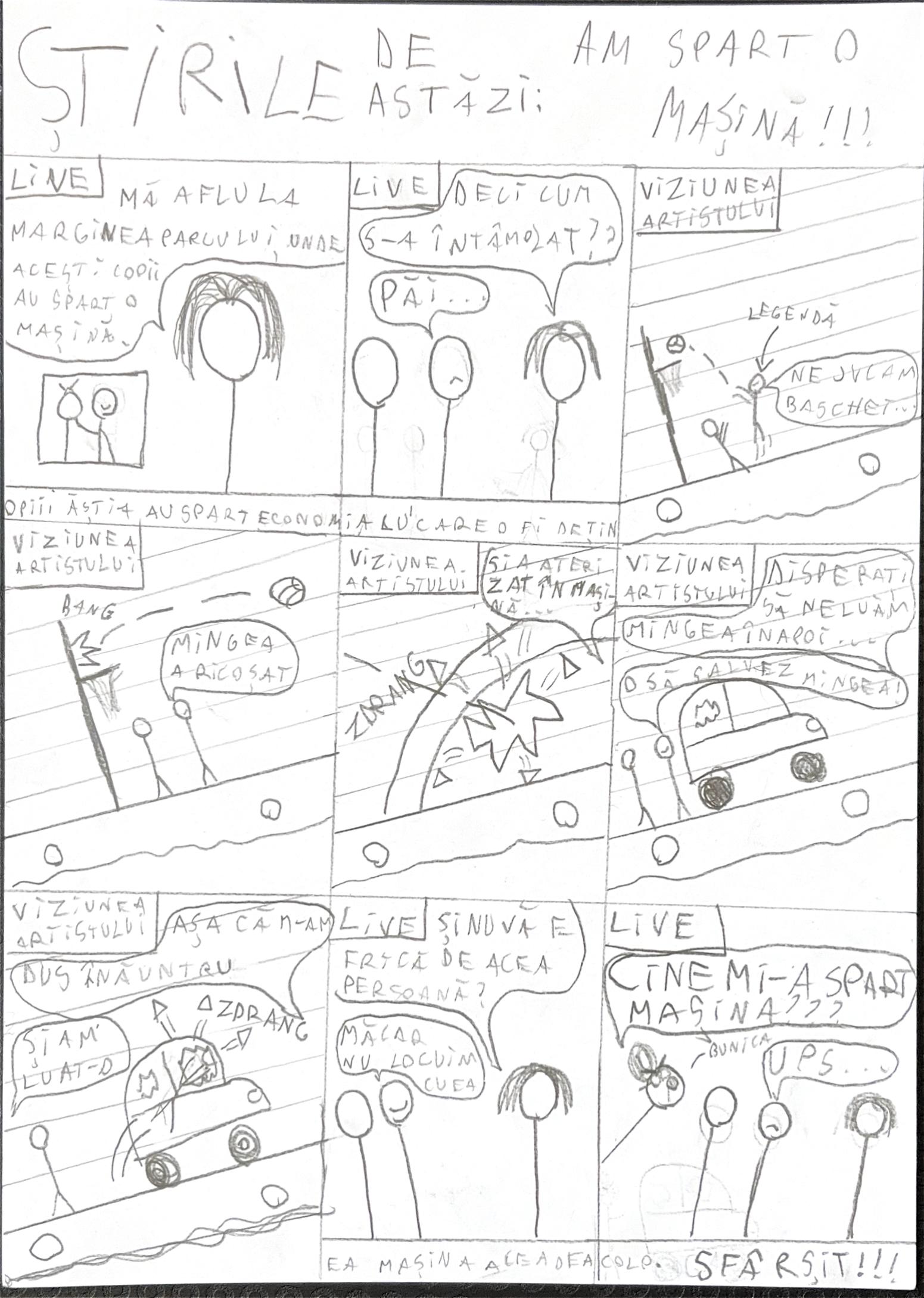 STIRILE DE ASTAZI: AM SPART O MASINA — page 1